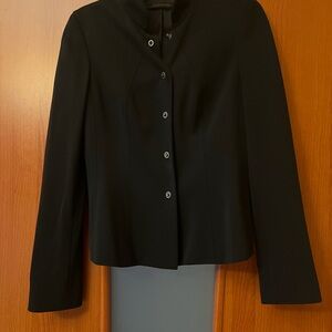Elie Tahari Black Tailored Blazer Modern Suit Jacket